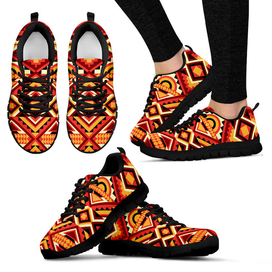 Kaleidoscope Tribal Design Women's Sneakers